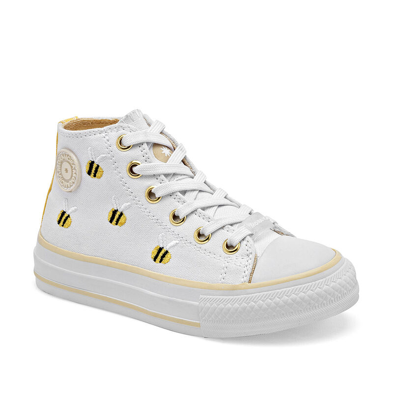 Moramora Tenis urbano para ni&ntilde;a blanco amarillo image number null