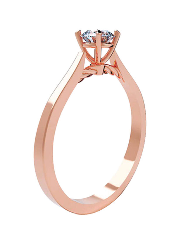 Anillo de Compromiso de 14K con Diamante de Lab... image number null