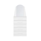 C&oacute;moda Cajonera Bertolini New Veneza Con Espejo Blanco