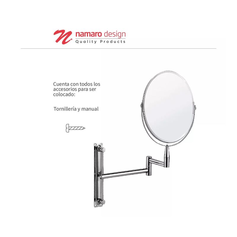 Espejo Empotrable Abatible Con Aumento Namaro D... image number null