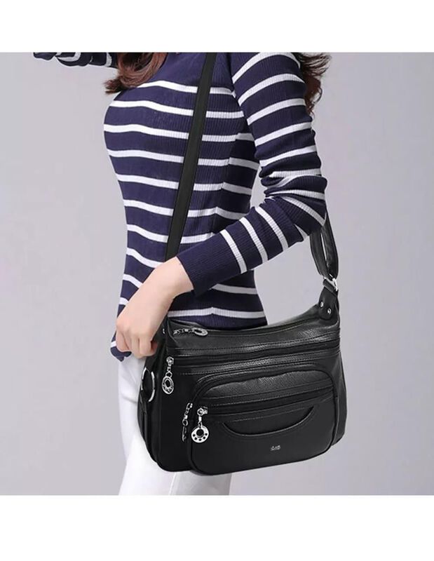 Bolsa Bandolera Pink Brule De Cuero Para Mujer image number null