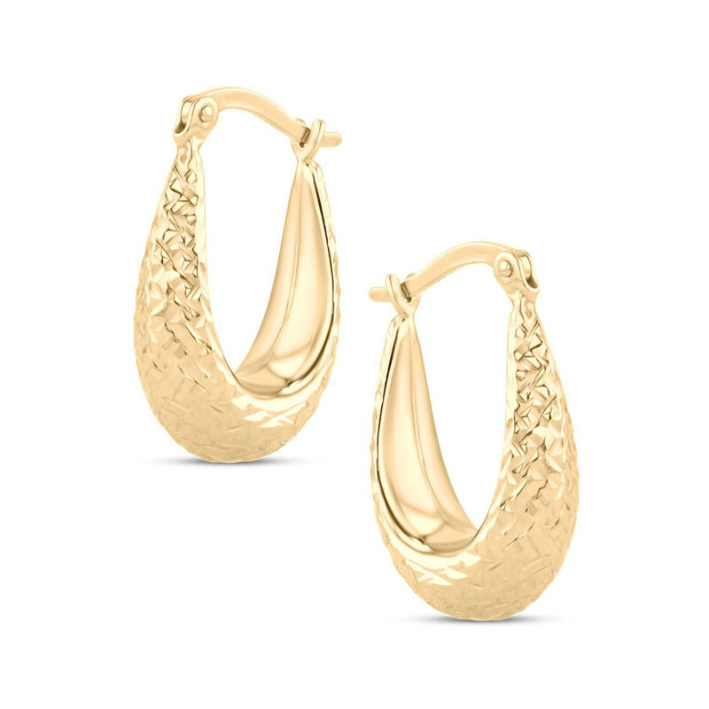 Arracadas Ovaladas De Oro Amarillo 14K (22 X 14... image number null