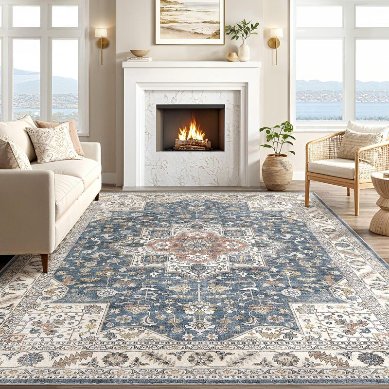 Alfombra Cotiled, Azul Vintage, 160 X 230 Cm, P... image number null
