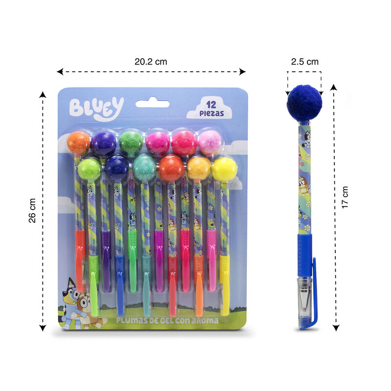 Set De 12 Plumas De Gel Con Aroma, Colores Surt... image number null