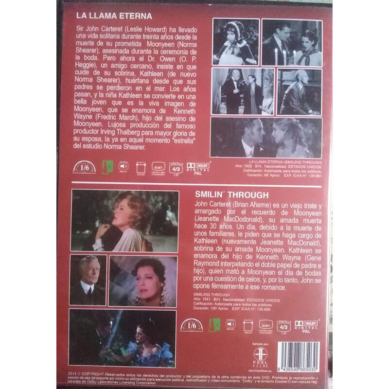 La Llama Eterna + Smiling Through Cine Club Dvd... image number null