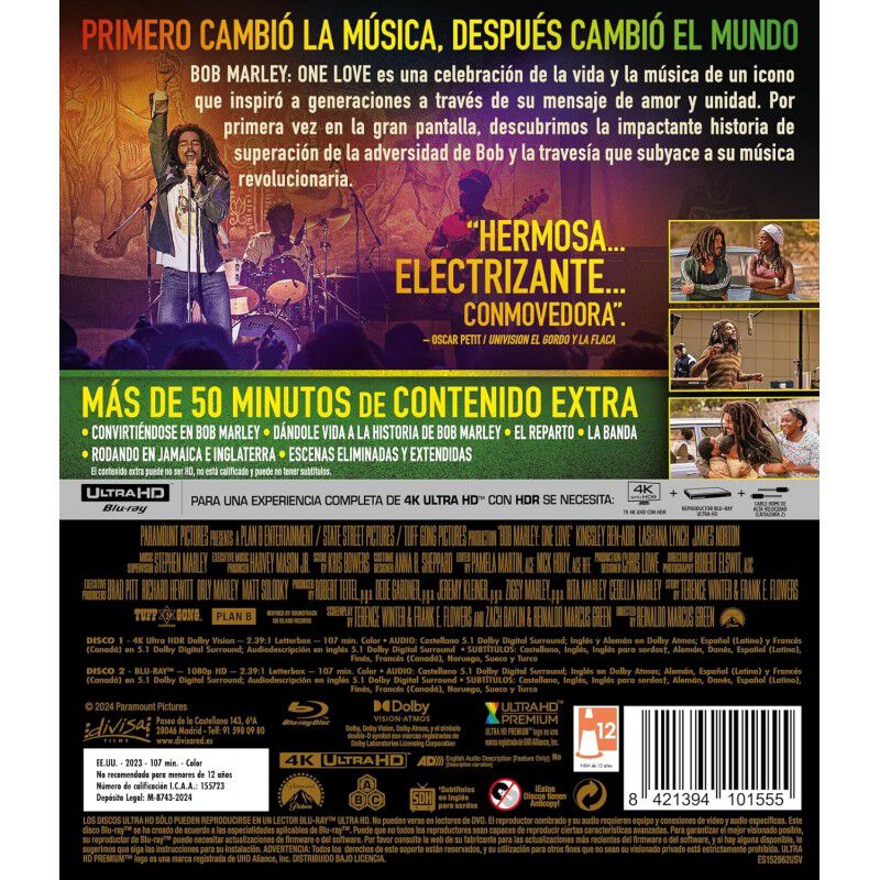 Bob Marley: One Love [4K UHD + Blu-ray] (2024) image number null