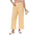 Pantalones Cropped Lallabai Rayas Gingham