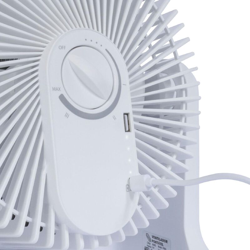 Ventilador Personal Recargable, 8", Blanco, Ius... image number null