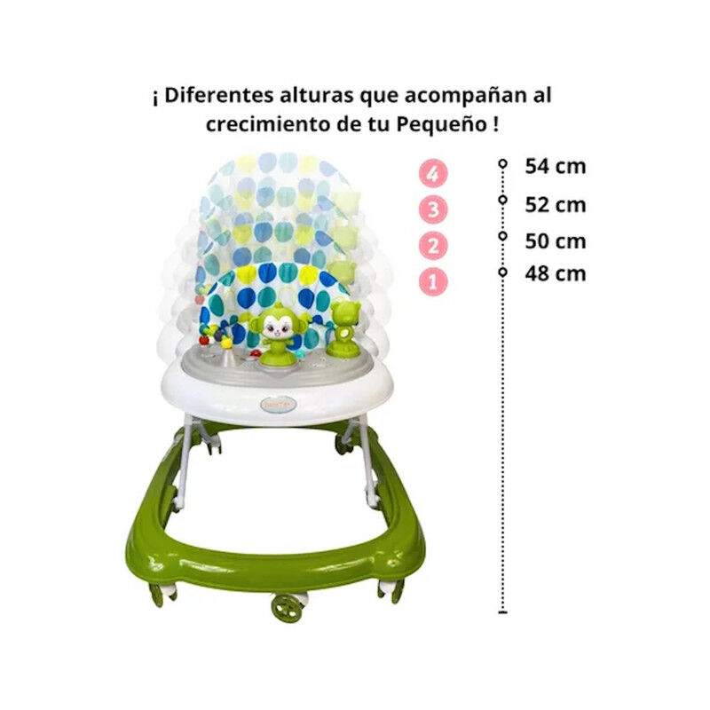 Andadera Verde Para Beb&eacute; Changuito 4 Alturas Co... image number null