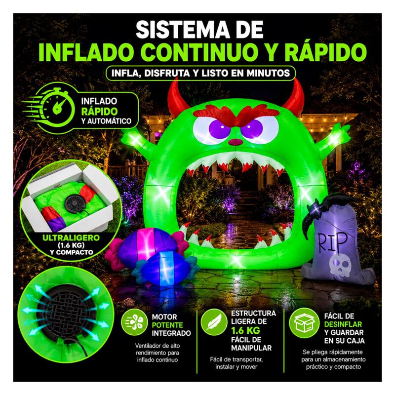 Inflable Halloween Arco Monstruo Boca Gigante 3... image number null