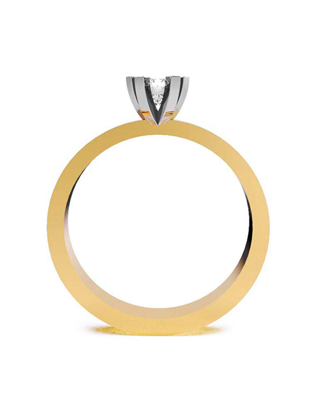 Anillo de Compromiso de 10K con Circonia Talla ... image number null