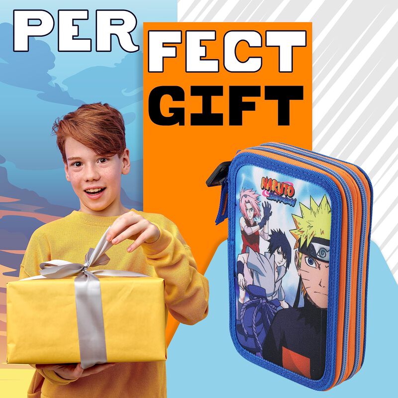 Estuche Naruto De 2 Compartimentos Con Set De P... image number null
