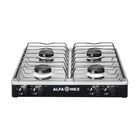 Parrilla de Gas Alfamex 4 Quemadores Negra 312