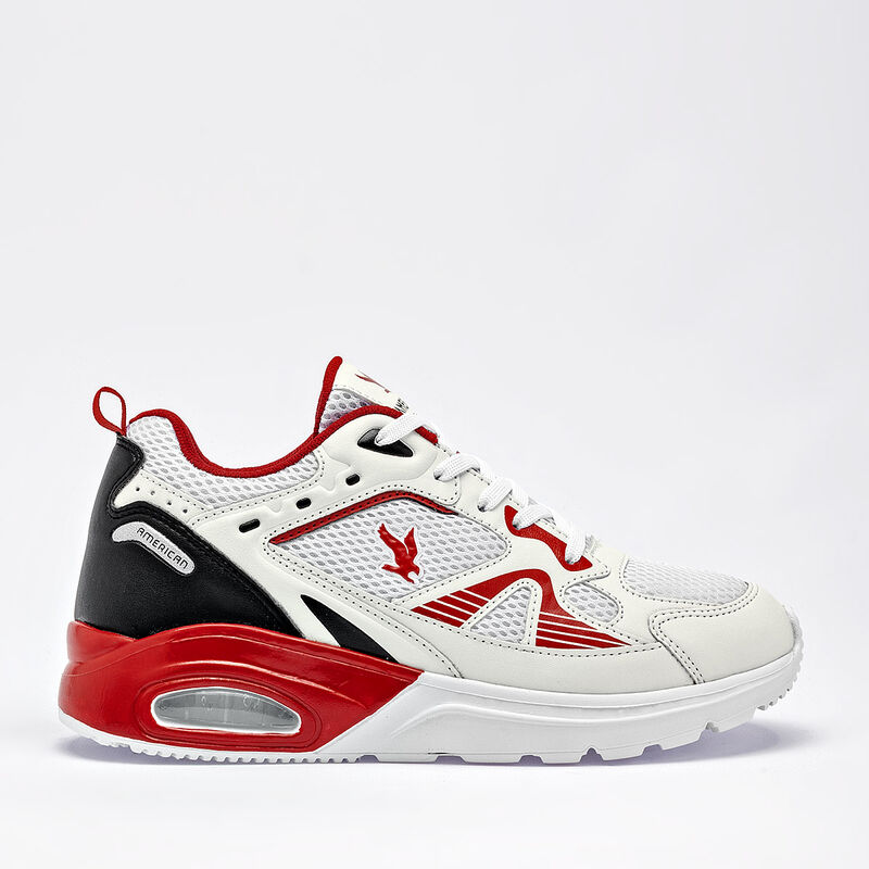 American Fire tenis para mujer blanco rojo negr... image number null