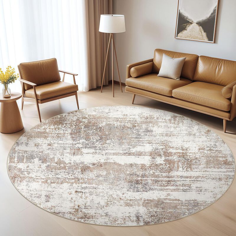 Alfombra Redonda Loongrug De 102 cm, Lavable, N... image number null