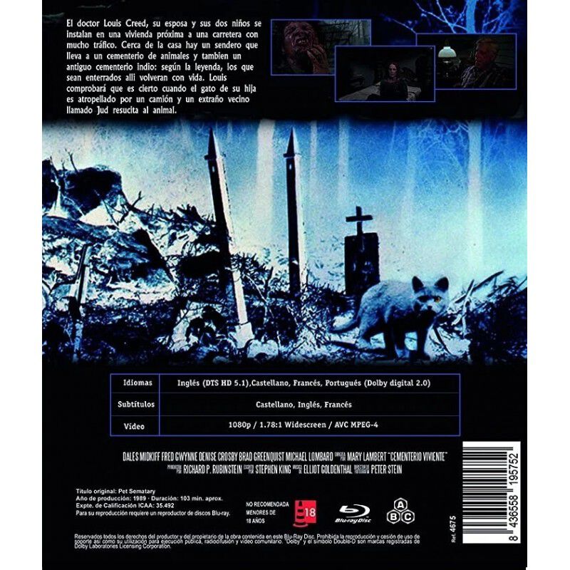 Cementerio Viviente [blu-ray] (1989) Pet Semata... image number null