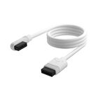 Cable Corsair Icue Link Slim, 600 Mm, Recto Y Delgado 90&deg;, Color Blanco
