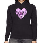 Sudadera Con Capucha Word Art Para Mujer - Forever In Our Hearts - Negro