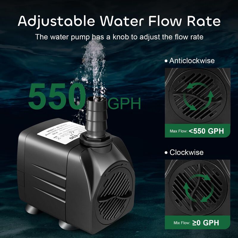 Bomba Sumergible Growneer 2000l/h 30w 7.2 Pies ... image number null
