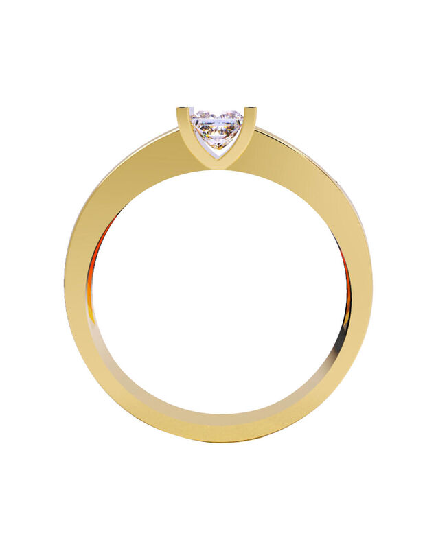 Anillo de Compromiso de 14K con Diamante de Lab... image number null