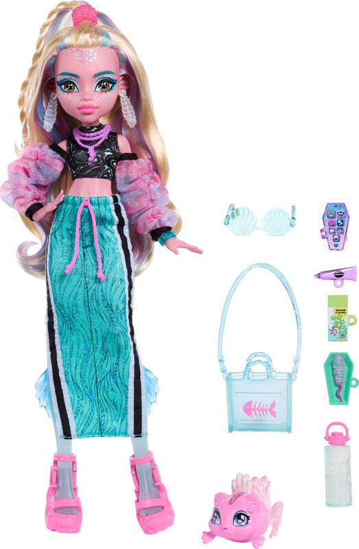 Mu&ntilde;eca Monster High Lagoona Blue Con Pez Mascot... image number null