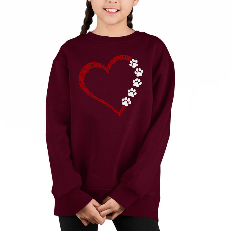 Sudadera De Cuello Redondo Word Art Para Ni&ntilde;a -... image number null