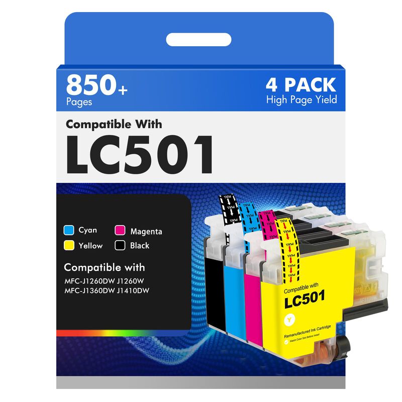 Cartuchos De Tinta Toner Bank Lc501 Paquete De ... image number null