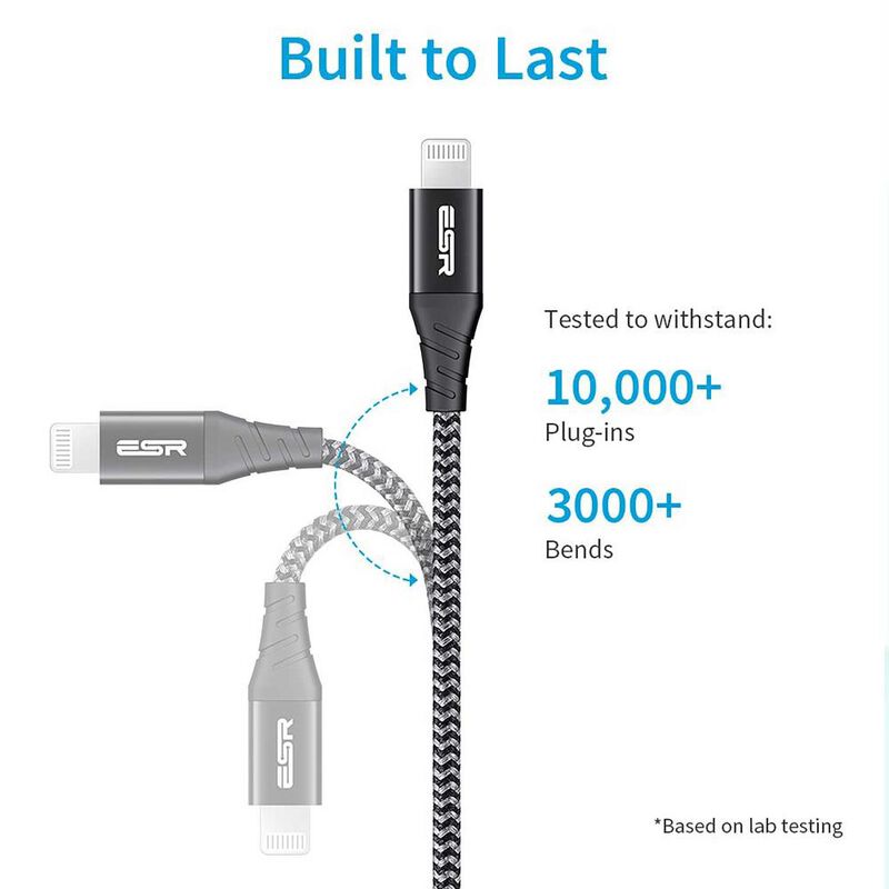 Cable Datos ESR USB-C a Ligthning PD Power Deli... image number null