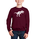 Sudadera De Cuello Redondo Word Art Para Ni&ntilde;o - Tyrannosaurus Rex - Granate