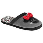 Arra Pantufla para mujer gris negro, minnie mouse
