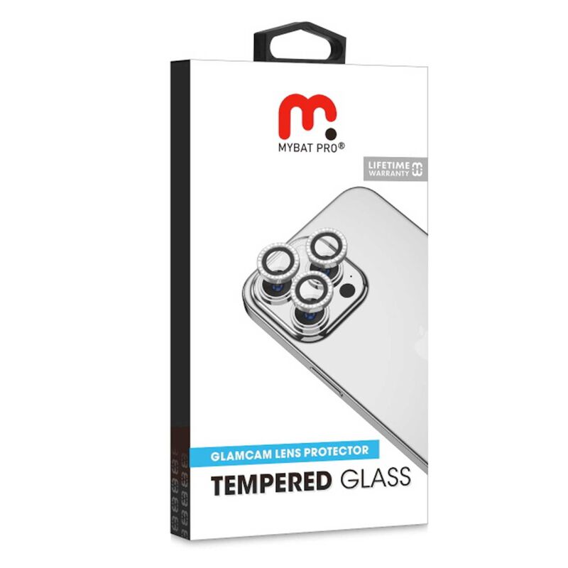 Mica Vidrio Mybat Glamcam Plata Para Iphone 15 ... image number null