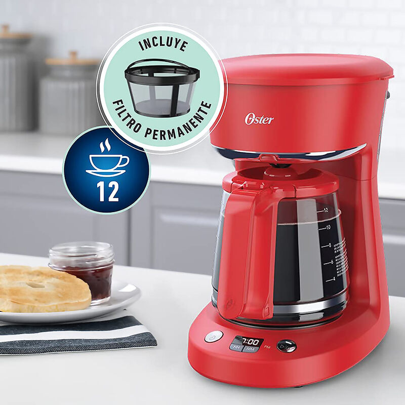 Cafetera Oster Programable 12 Tazas Roja image number null