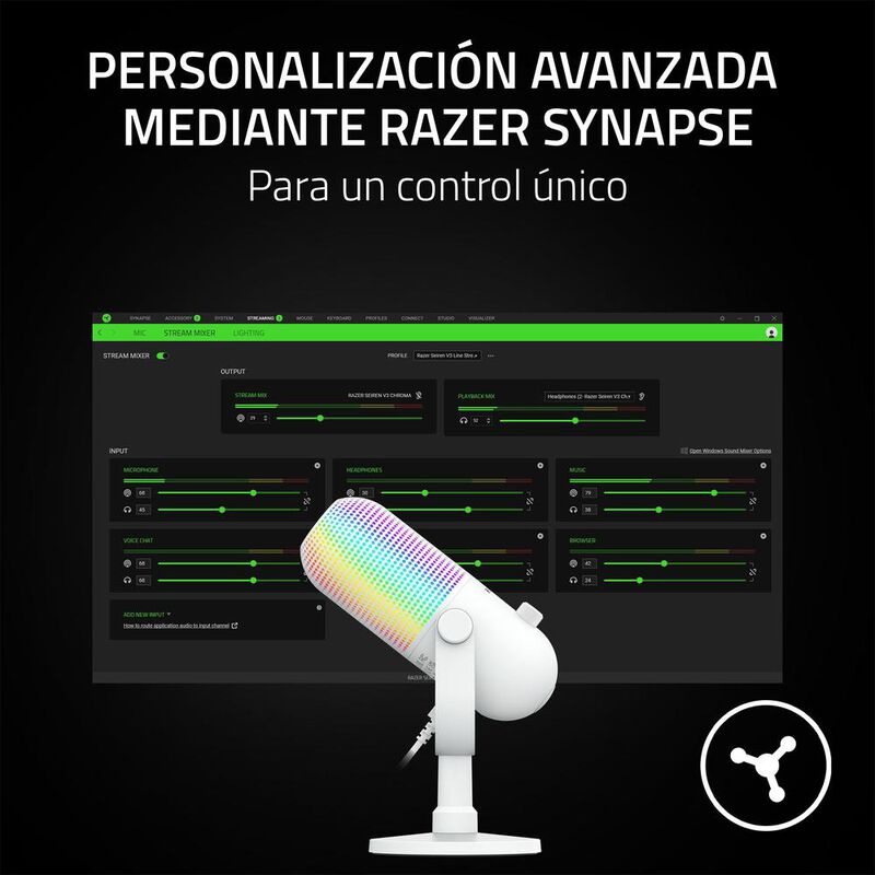 Razer Seiren V3 Chroma RGB USB Mic White Editio... image number null