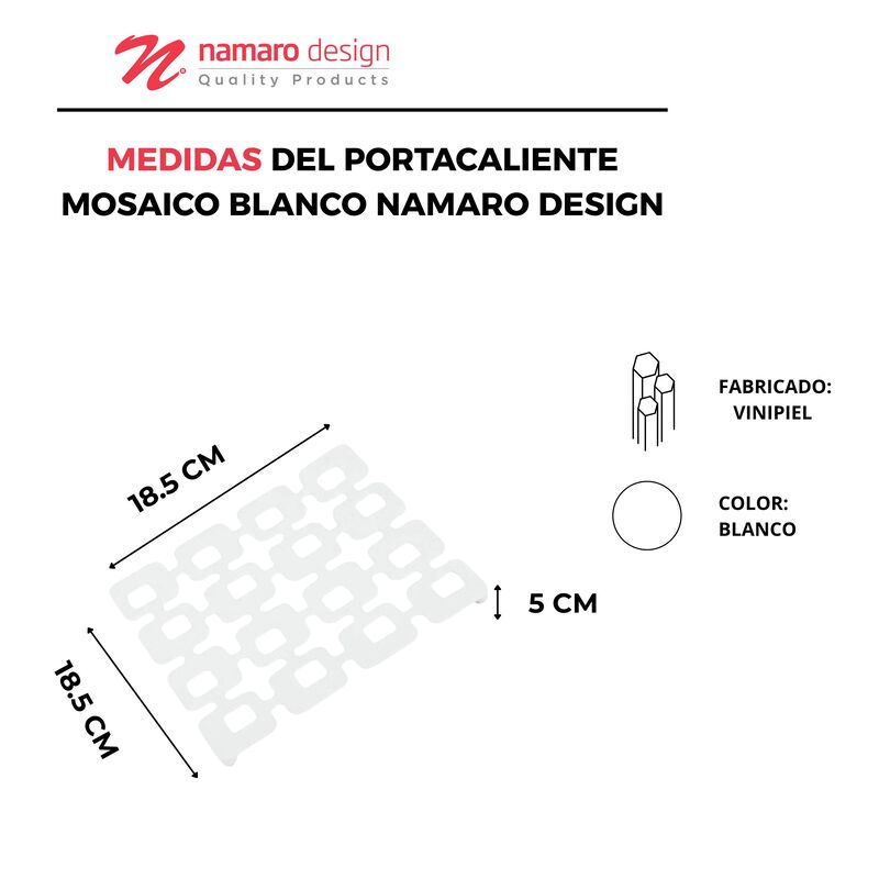 Portacaliente Mosaico Blanco Namaro Design image number null