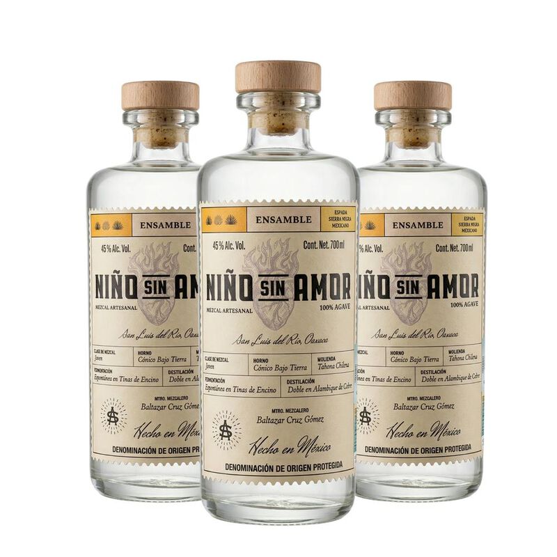 Mezcal Artesanal Ni&ntilde;o Sin Amor Ensamble 700ml 4... image number null