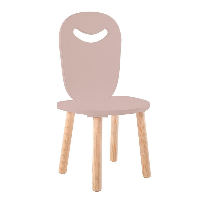 Silla Infantil Moderna de Madera Rosa image number null
