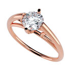 Anillo de Compromiso en Oro Rosa 10K con Circonia -  Talla:11/ FJ604-10R-CZ-11