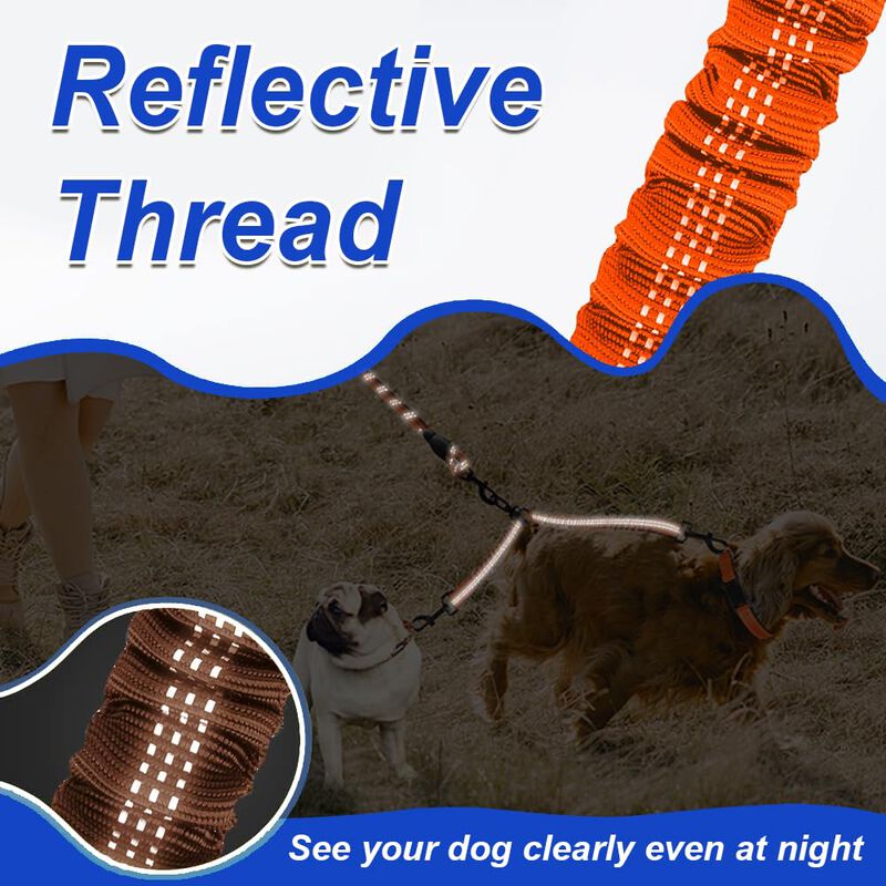 Correa Doble Mingxpets Bungee 3.6&ndash;15.8 kg Naran... image number null