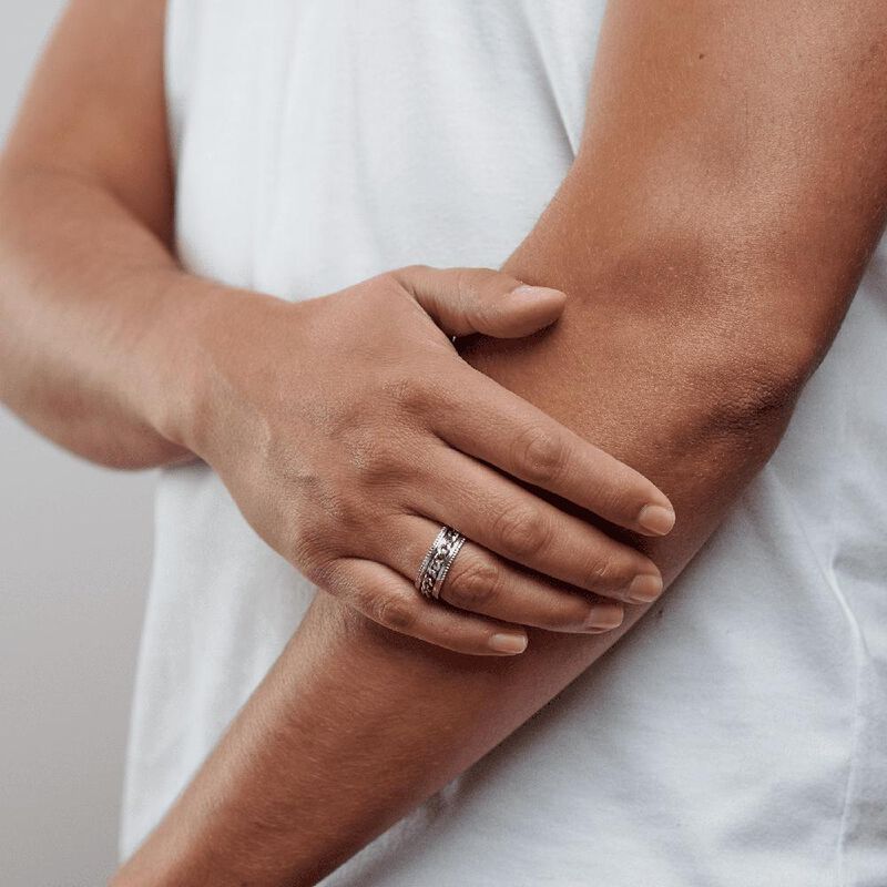 Anillos Hombre Acero Inoxidable Anti Ansiedad R... image number null
