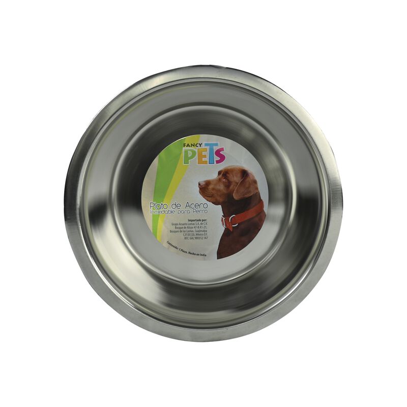 Fancy Pets Plato De Acero Hondo Con Base Antide... image number null