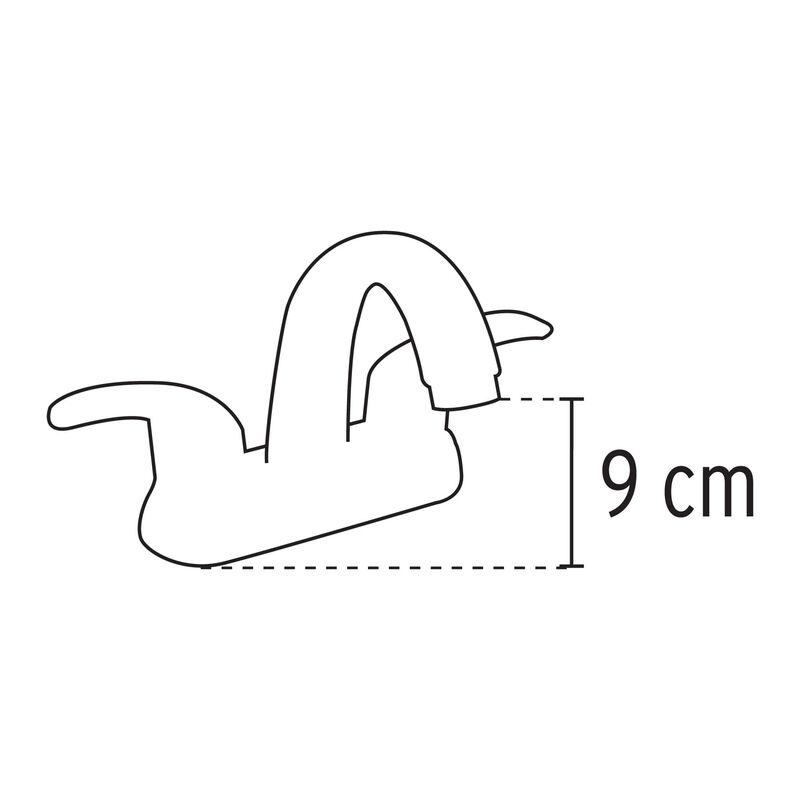 Mezcladora Sat&iacute;n 4' para Lavabo Nariz Curva Pal... image number null