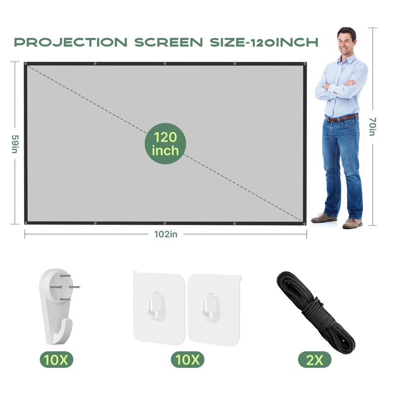 Pantalla De Proyector Aajk Alr 4k 16:9 Hd 120 P... image number null