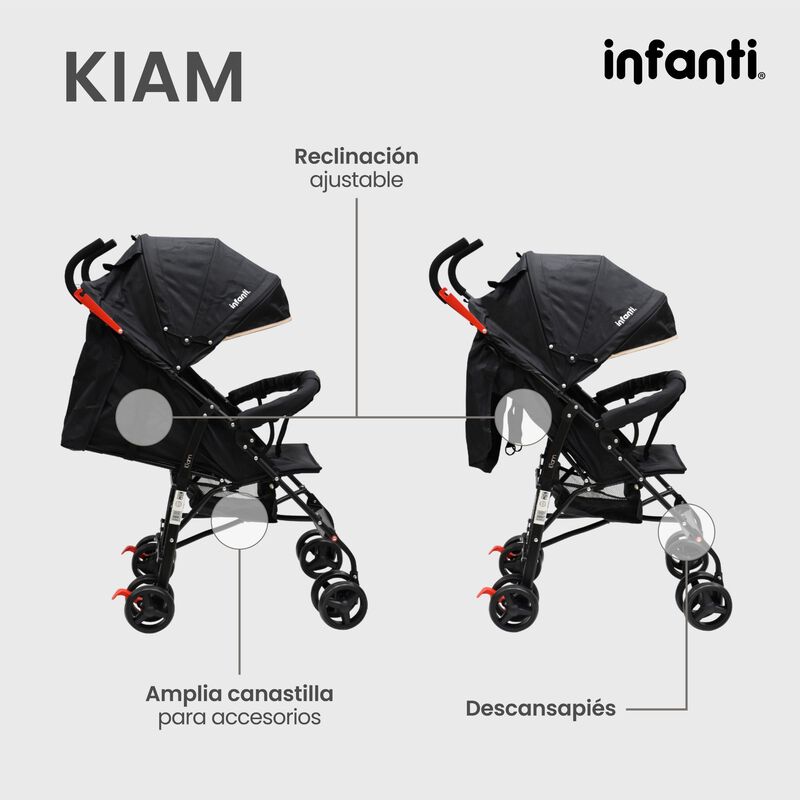 Carriola Para Bebe Kiam Compacta, Ligera, Plega... image number null