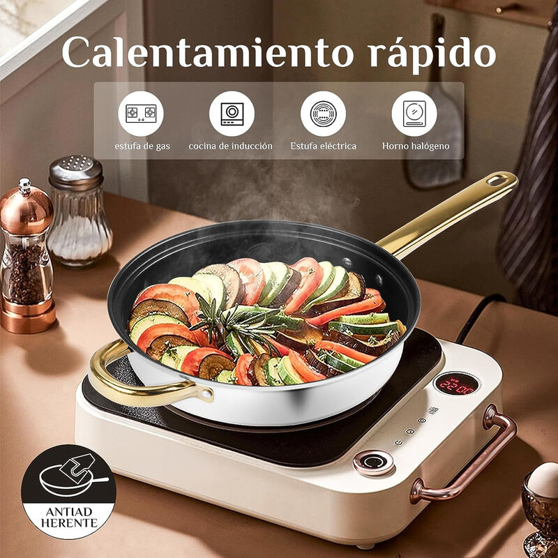 Batería de Cocina 12 Pzs Acero Inox Michigan Aq... image number null