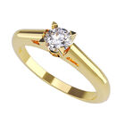 Anillo de Compromiso en Oro Amarillo 14K con Circonia -  Talla:5/ FJ847-14Y-CZ-5