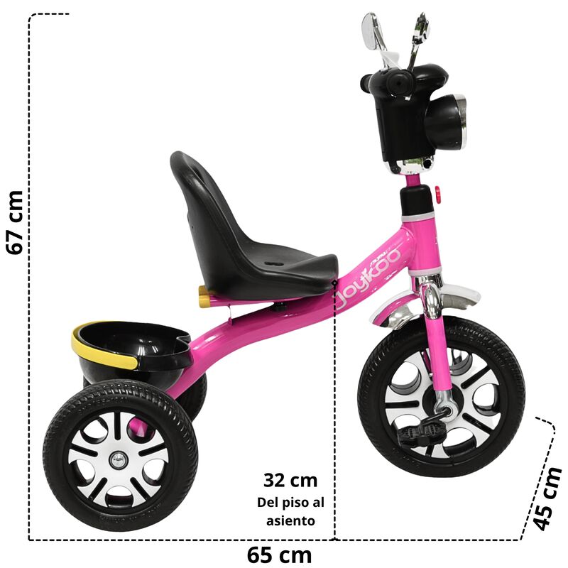 Triciclo para Niños Faro con Luz y Sonido Espej... image number null