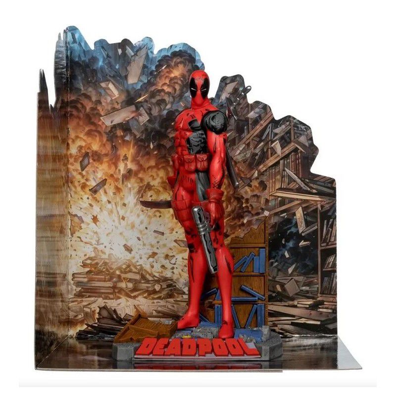 Figura Deadpool Marvel Estatua Diorama 18 cms image number null