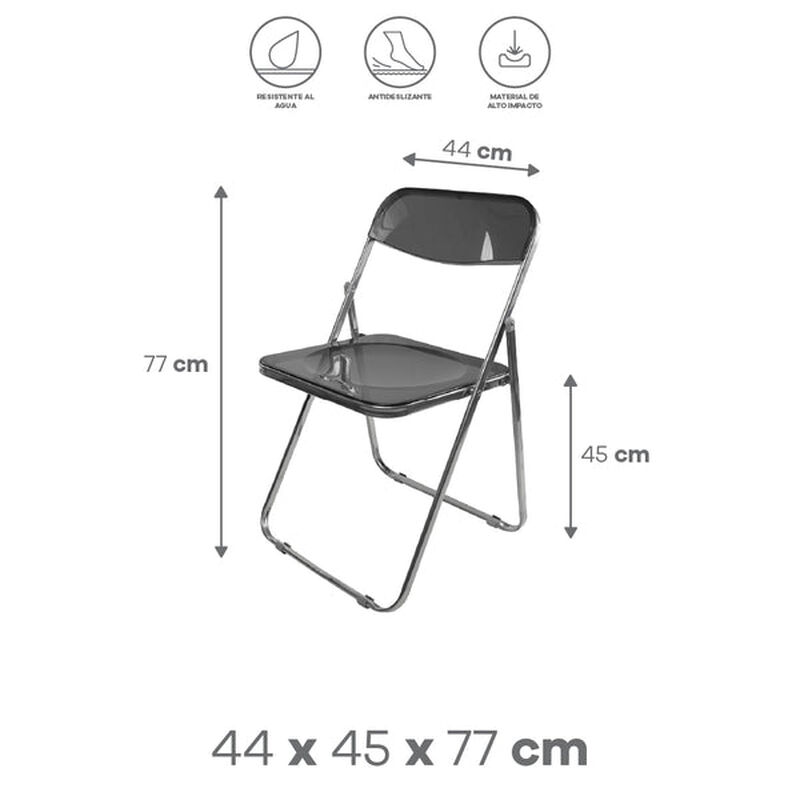 Silla Plegable Transparente Tipo Plia Ideen Col... image number null