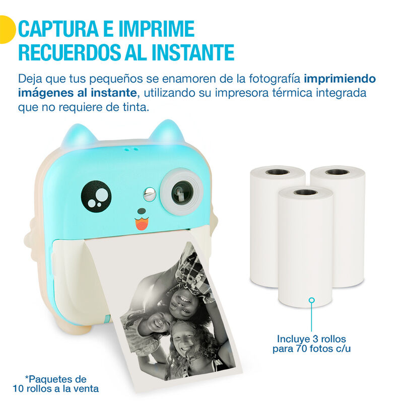 Cámara de Fotos para Niños Impresión Instantáne... image number null