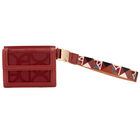 Tarjetero Cloe Chico De Textil Con Maneral Color Vino 2bici24634tin